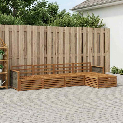 Utomhussoffset 5 pcs Naturlig Massivt Akaciaträ