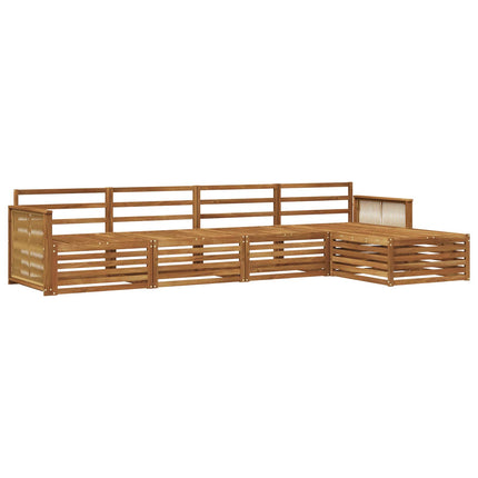 Utomhussoffset 5 pcs Naturlig Massivt Akaciaträ