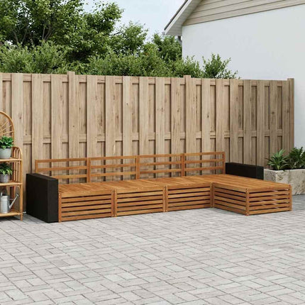 Utomhussoffset 5 pcs Naturlig Massivt Akaciaträ