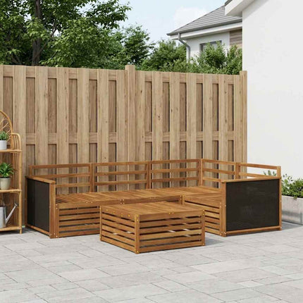 Utomhussoffset 5 pcs Naturlig 79 x 79 x 37 cm Massivt Akaciaträ