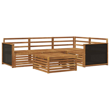 Utomhussoffset 5 pcs Naturlig 79 x 79 x 37 cm Massivt Akaciaträ