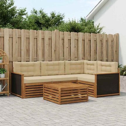 Utomhussoffset 5 pcs Naturlig och Beige 79 x 79 x 37 cm