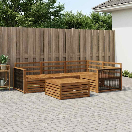 Utomhussoffset 5 pcs Naturlig Massivt Akaciaträ