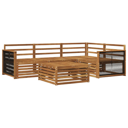 Utomhussoffset 5 pcs Naturlig Massivt Akaciaträ