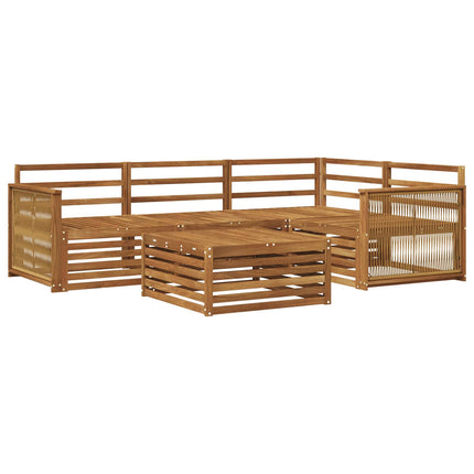 Utomhussoffset 5 pcs Naturlig Massivt Akaciaträ