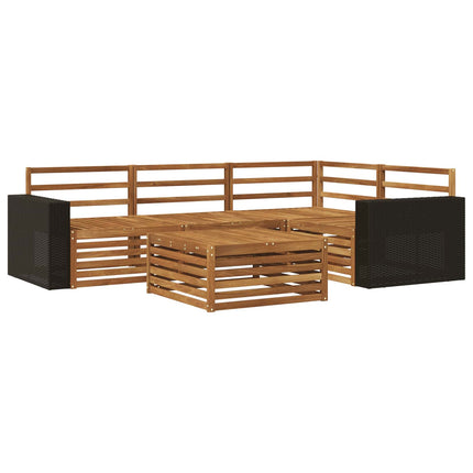 Utomhussoffset 5 pcs Naturlig 79 x 79 x 37 cm Massivt Akaciaträ