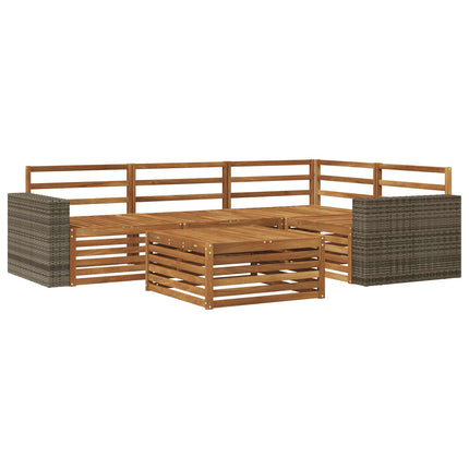 Utomhussoffset 5 pcs Naturlig 79 x 79 x 37 cm Massivt Akaciaträ