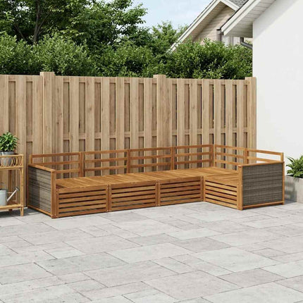 Utomhussoffset 5 pcs Naturlig Massivt Akaciaträ