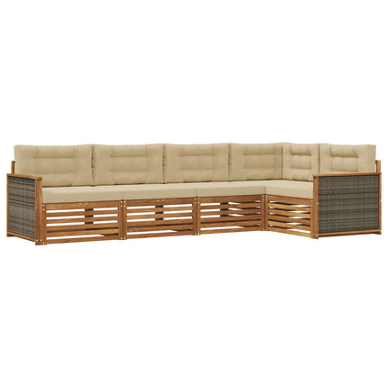 Utomhussoffset 5 st Naturlig och Beige