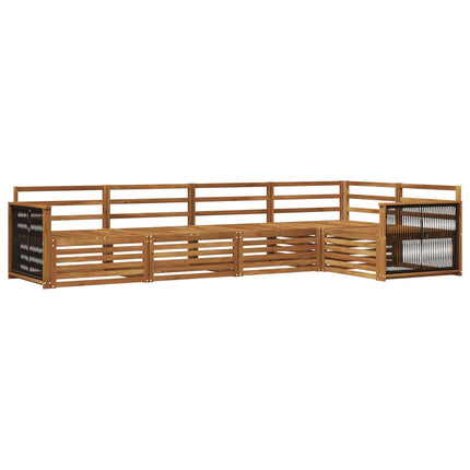 Utomhussoffset 5 pcs Naturlig Massivt Akaciaträ