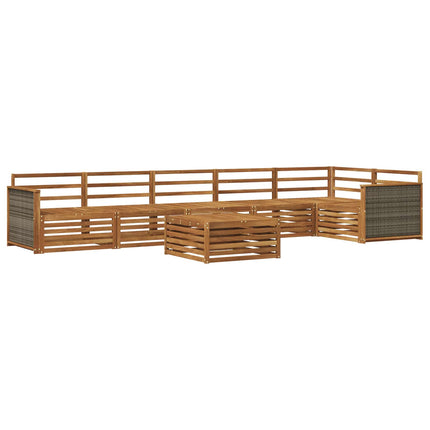 Utomhussoffset 7 pcs Naturlig Massivt Akaciaträ