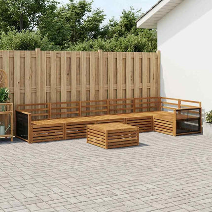 Utomhussoffset 7 pcs Naturlig Massivt Akaciaträ