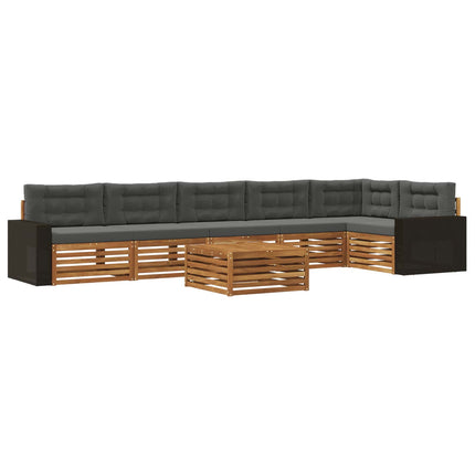 Utomhussoffset 7 st Naturlig och Antracit Polyester