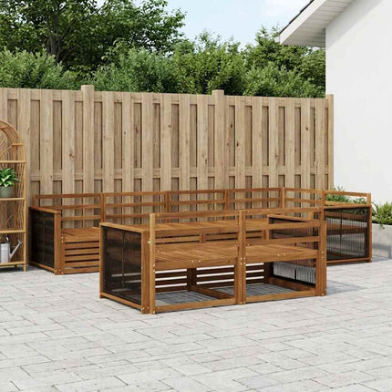 Utomhussoffset 7 pcs Naturlig