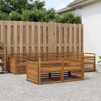 Utomhussoffset 7 pcs Naturlig