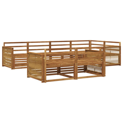 Utomhussoffset 7 pcs Naturlig