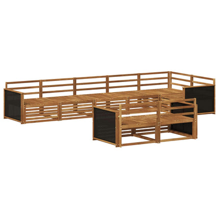 Utomhussoffset 8 pcs Naturlig