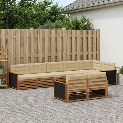 Utomhussoffset 8 st Naturlig och Beige
