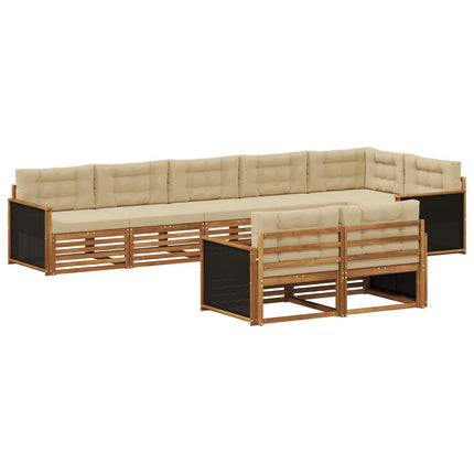 Utomhussoffset 8 st Naturlig och Beige
