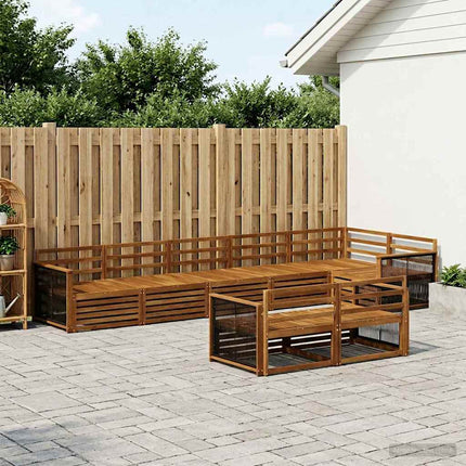 Utomhussoffset 8 pcs Naturlig