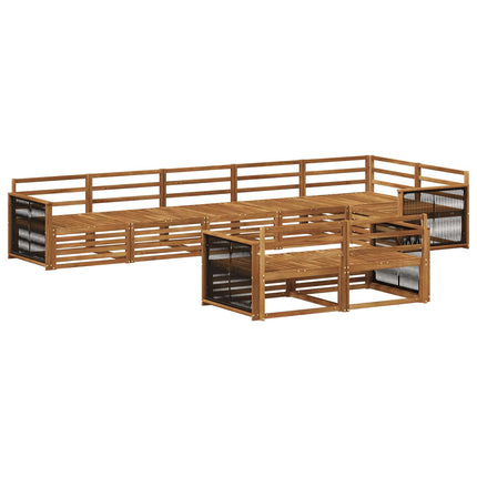 Utomhussoffset 8 pcs Naturlig