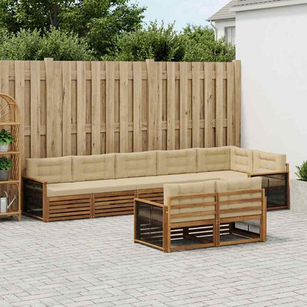 Utomhussoffset 8 st Naturlig och Beige