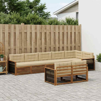 Utomhussoffset 8 st Naturlig och Beige