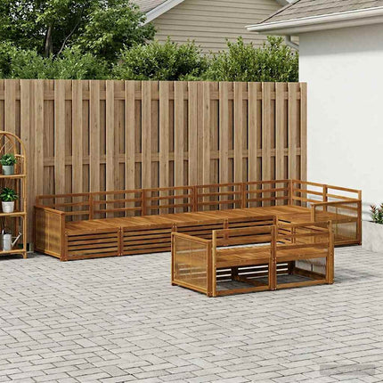 Utomhussoffset 8 pcs Naturlig