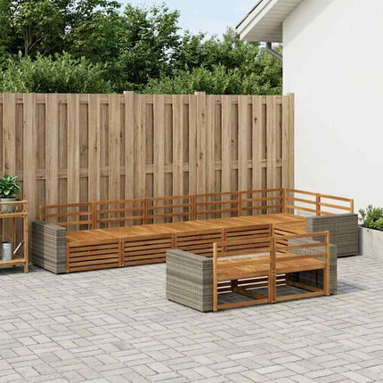 Utomhussoffset 8 pcs Naturlig