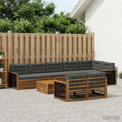 Utomhussoffset med kudde 9 pcs