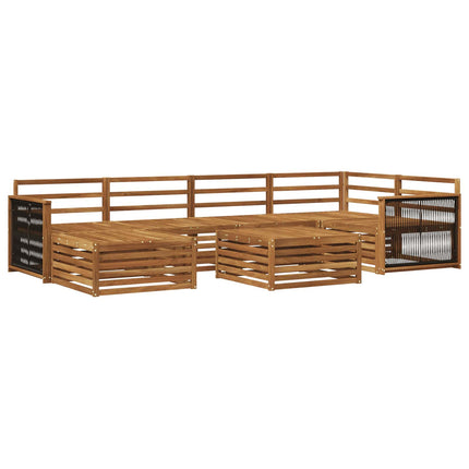 Utomhussoffset 7 pcs Naturlig