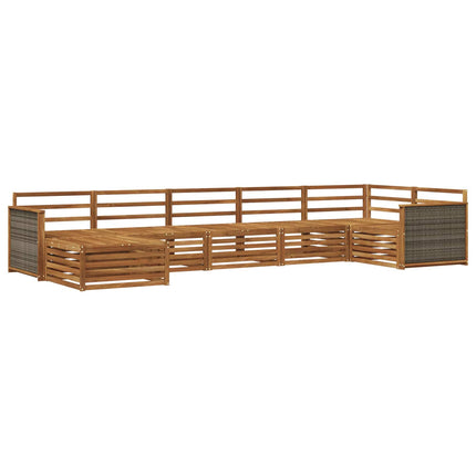 Utomhussoffset 7 pcs Naturlig