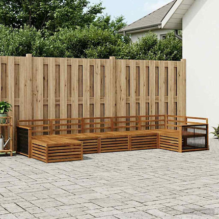 Utomhussoffset 7 pcs Naturlig