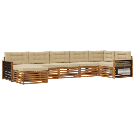 Utomhussoffset 7 st Naturlig och Beige