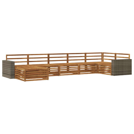 Utomhussoffset 7 pcs Naturlig
