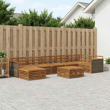 Utomhussoffset 8 pcs Naturlig