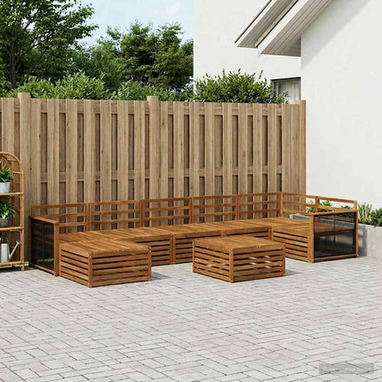 Utomhussoffset 8 pcs Naturlig