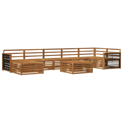 Utomhussoffset 8 pcs Naturlig