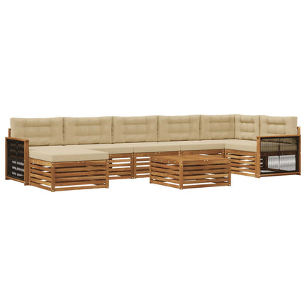 Utomhussoffset 8 st Naturlig och Beige