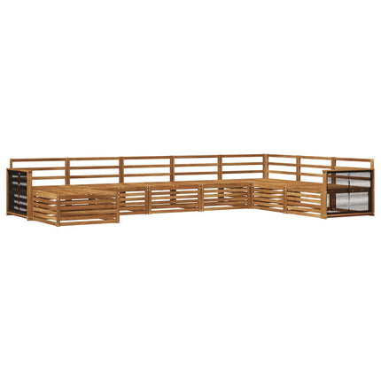 Utomhussoffset 8 pcs Naturlig