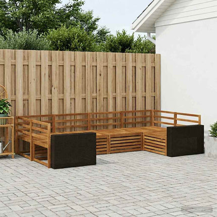 Utomhussoffset 6 pcs Naturlig