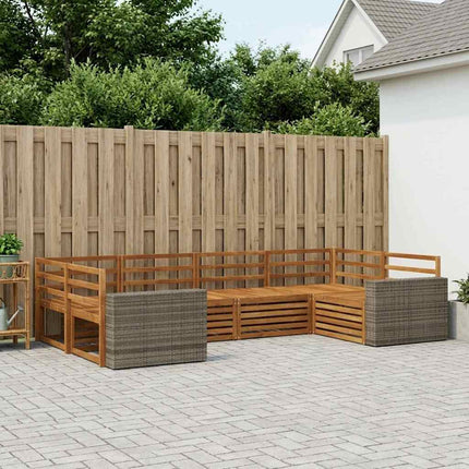 Utomhussoffset 6 pcs Naturlig