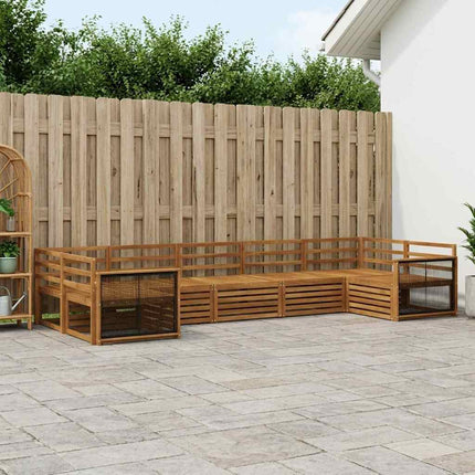 Utomhussoffset 7 pcs Naturlig