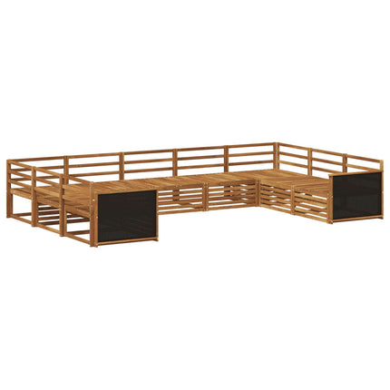 Utomhussoffset 9 pcs Naturlig Massivt Akaciaträ