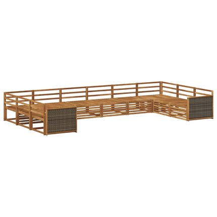 Soffgrupper 10 pcs Massivt Akaciaträ