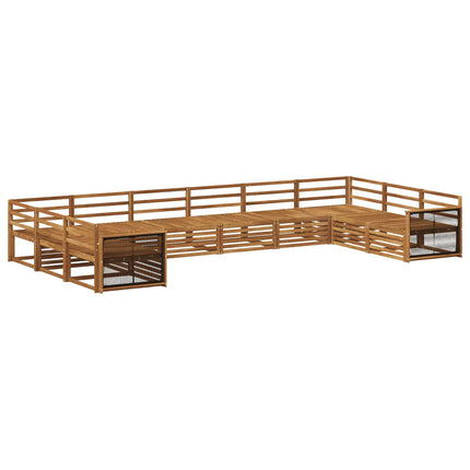 Soffgrupper 10 pcs Massivt Akaciaträ