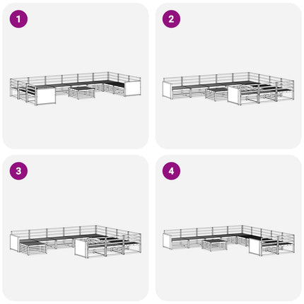 Soffgrupper 11 pcs Massivt Akaciaträ