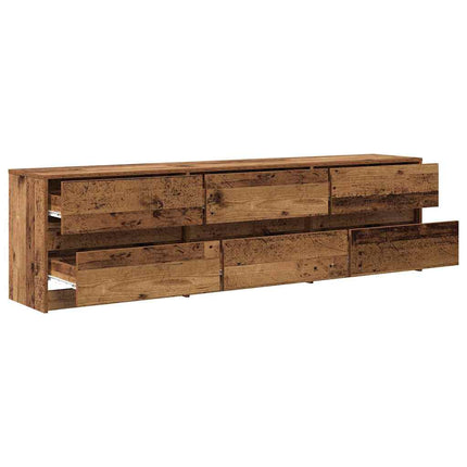TV Enheter 2 pcs Gammalt trä 180 x 34 x 50 cm Konstruerat trä