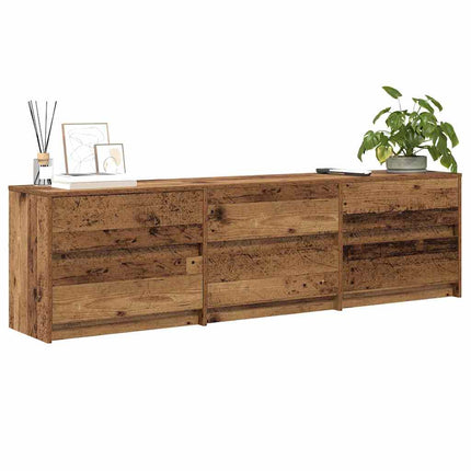 TV Enheter 2 pcs Gammalt trä 180 x 34 x 50 cm Konstruerat trä