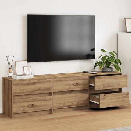 TV Enheter 2 pcs Artisan Ek 180 x 34 x 50 cm Konstruerat trä